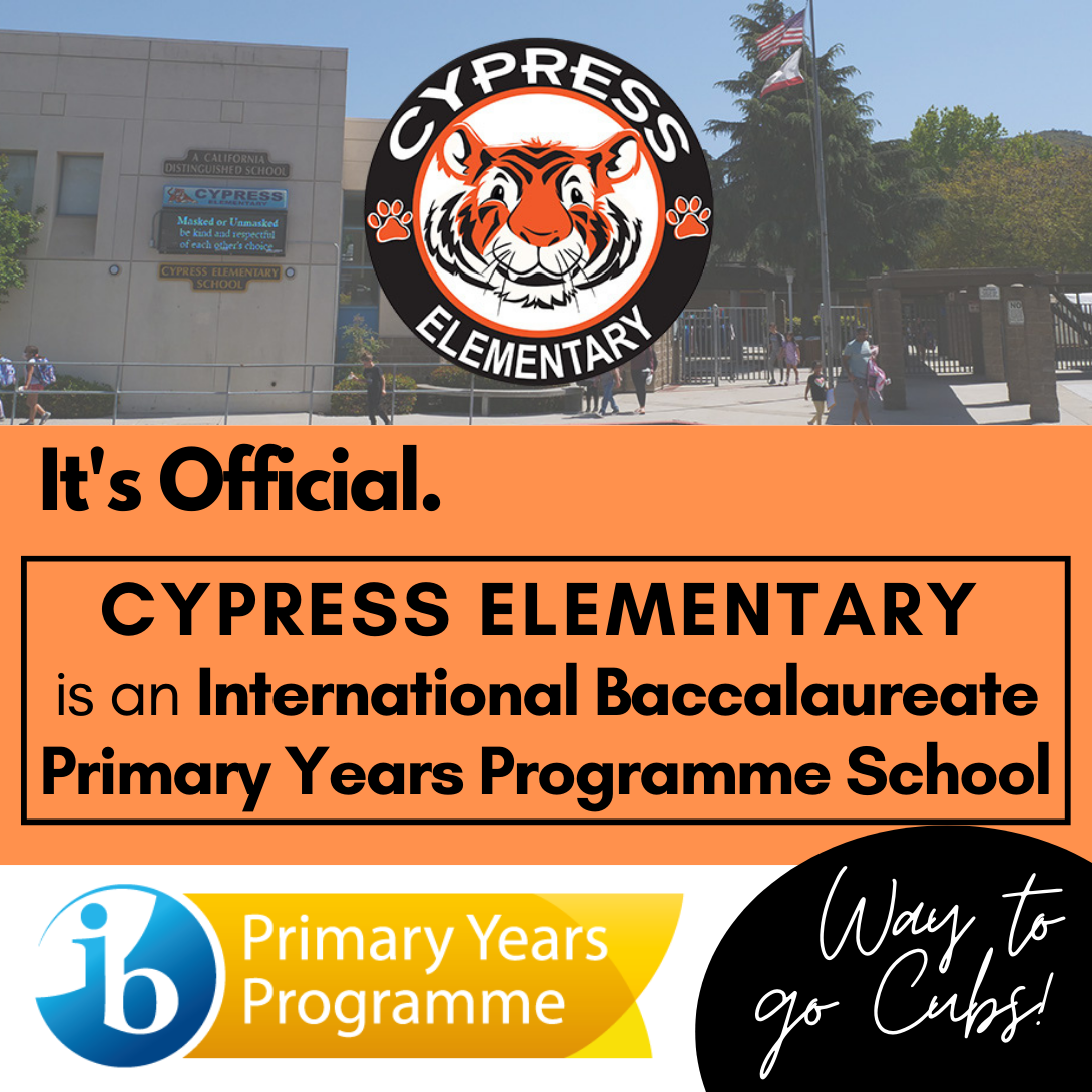   We're an International Baccalaureate Primary Years Programme School!